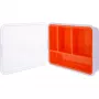 InLine onderdelenbox, 4 vakken, 180x140x40mm, oranje
