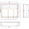 InLine onderdelenbox, 4 vakken, 180x140x40mm, oranje
