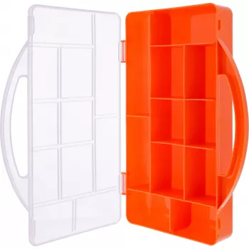 InLine onderdelenbox, 11 vakken, 271x186x40mm, oranje