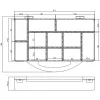 InLine onderdelenbox, 11 vakken, 271x186x40mm, transparant