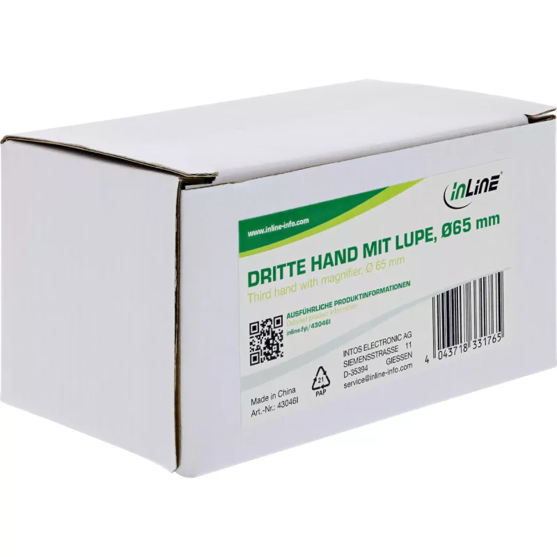 Houder met loep InLine 43046I universeel zwart chroom