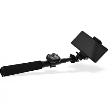 InLine selfiestick 4 poten met mini-statief aluminium zwart max. 0,75 m