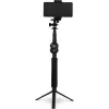 InLine selfiestick 4 poten met mini-statief aluminium zwart max. 0,75 m