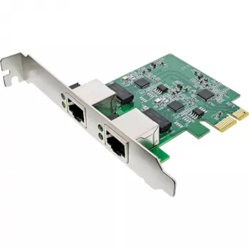 InLine 51126A Dual 2,5 Gigabit netwerkkaart, 2x RJ45, PCIe x1, incl. LP-beugel