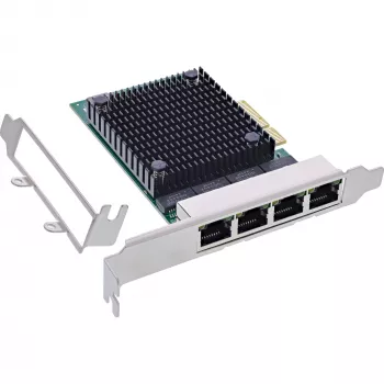 InLine quad Gigabit netwerkkaart, 4x RJ45 2,5 Gbit/s, PCIe x4, incl. LP-beugel