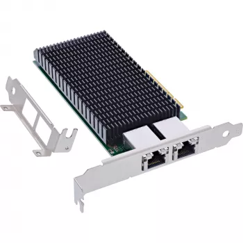 InLine dual 10-Gigabit netwerkkaart, 2x RJ45 10Gb/s, PCIe x8, incl. LP-beugel