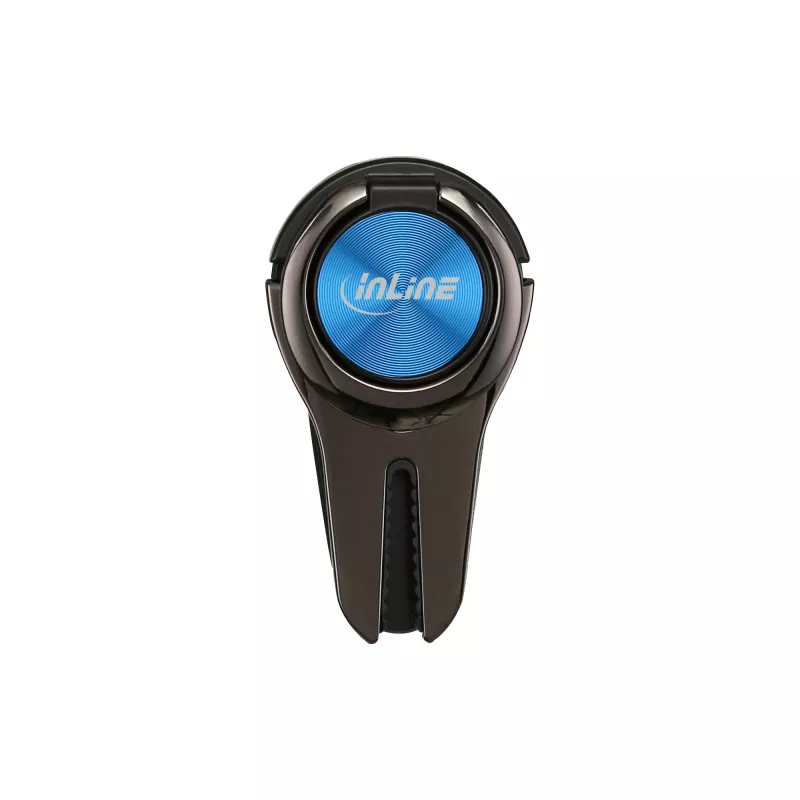 InLine smartphone 3-in-1 autohouder, standaard, fingerhouder, blauw