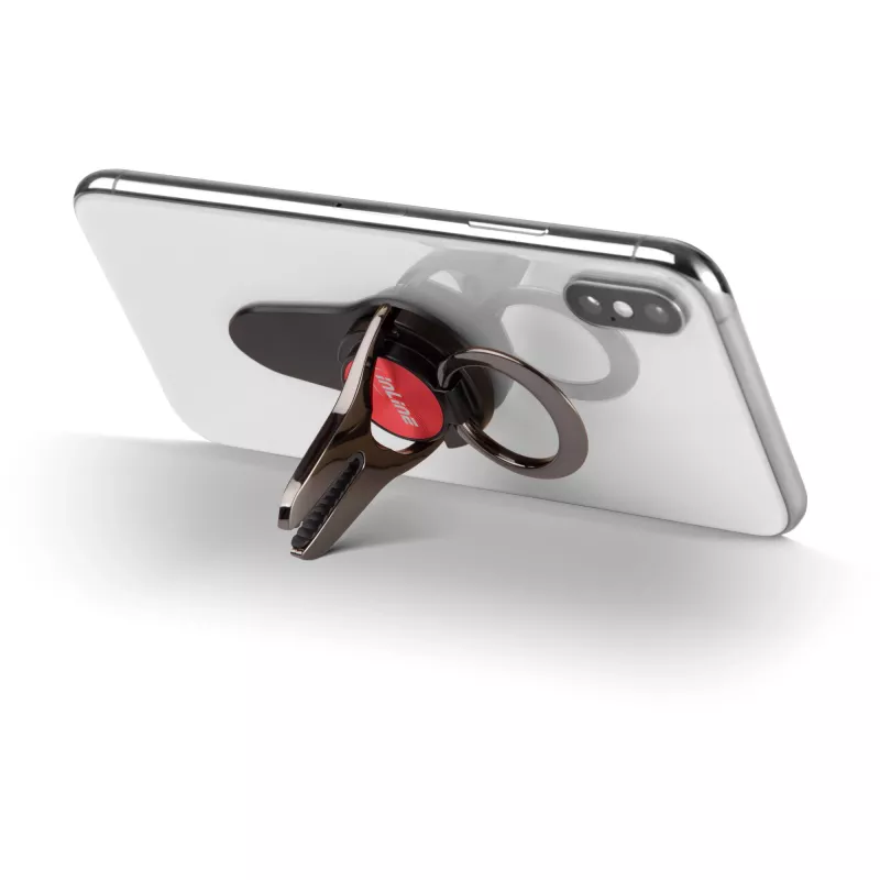 InLine smartphone 3-in-1 autohouder, standaard, fingerhouder, rood