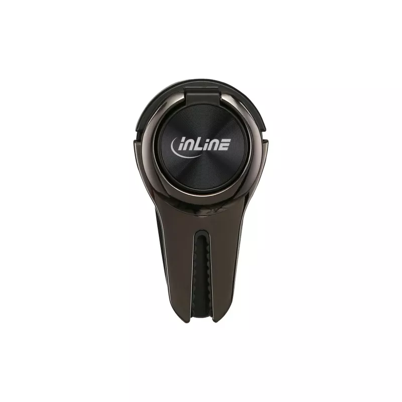 InLine smartphone 3-in-1 autohouder, standaard, fingerhouder, zwart