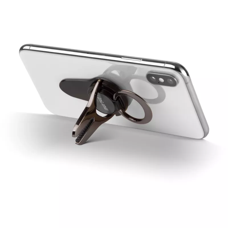 InLine smartphone 3-in-1 autohouder, standaard, fingerhouder, zwart