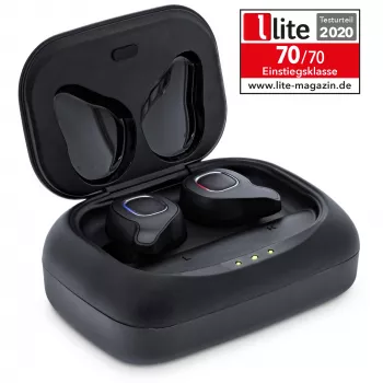 InLine PURE Air TWS, Bluetooth in-ear-koptelefoon met Qi-case powerbank
