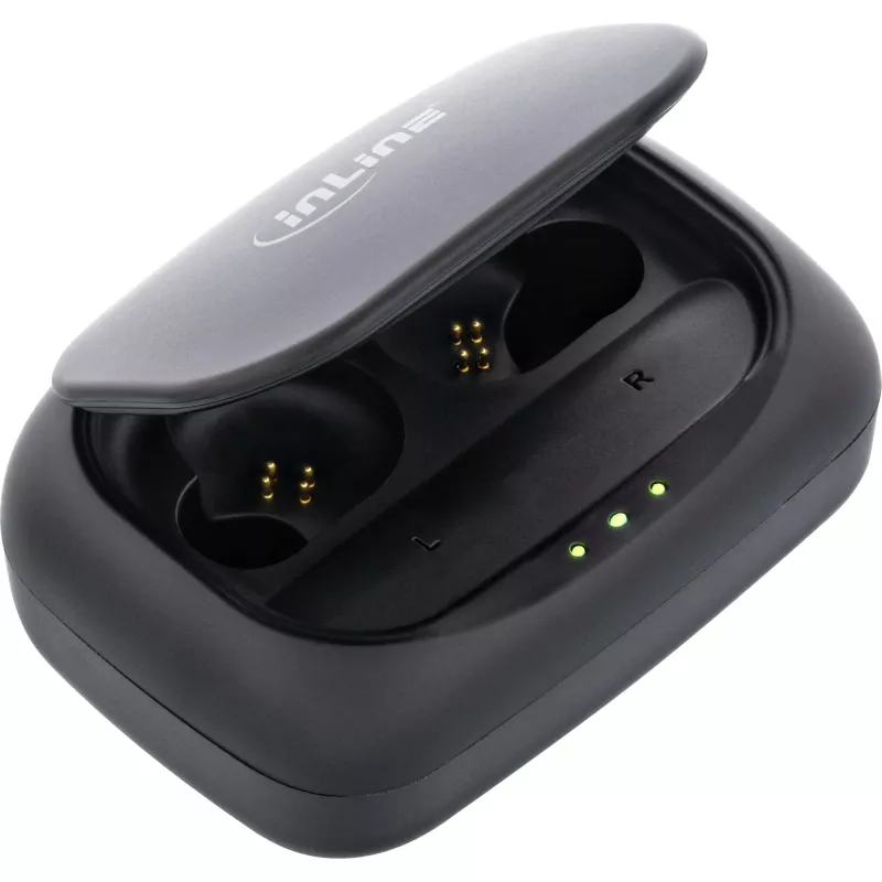InLine PURE Air TWS, Bluetooth in-ear-koptelefoon met Qi-case powerbank