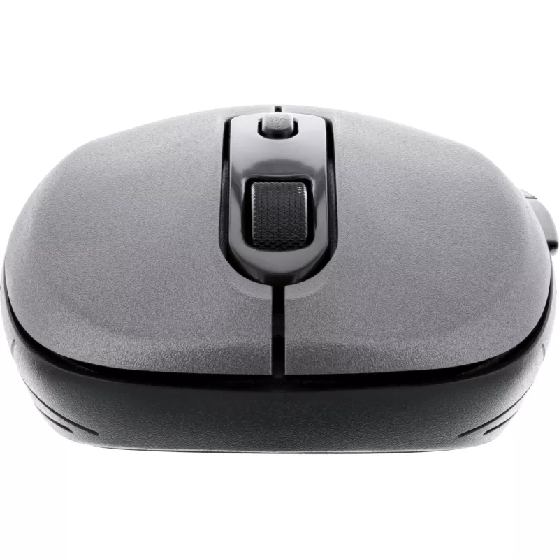 InLine muis 3-in-1, Bluetooth + 2x 2,4 GHz, 5 knoppen, optisch, grijs/zwart