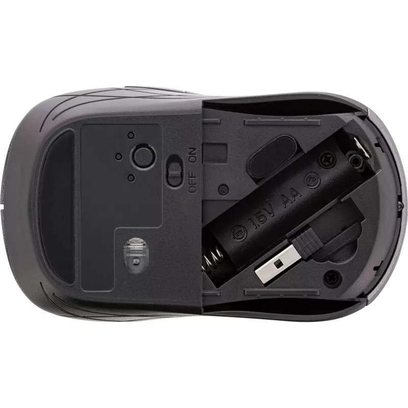 InLine muis 3-in-1, Bluetooth + 2x 2,4 GHz, 5 knoppen, optisch, grijs/zwart