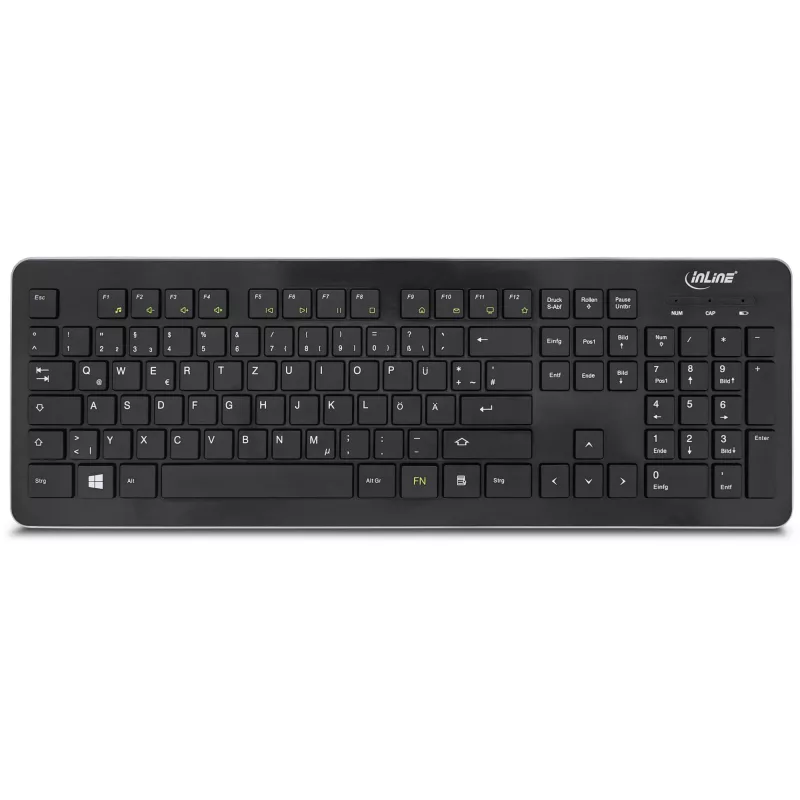 InLine Design Desktop-set, USB 2,4 GHz, max. 1600 dpi, zwart, DEUTSCH