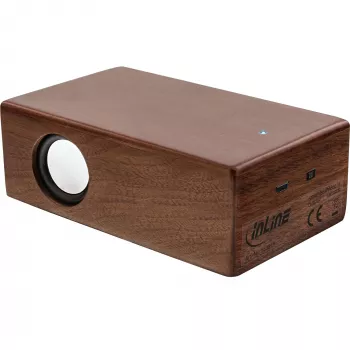 InLine woodbrick, inductieluidspreker in echte houten behuizing