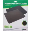 InLine muispad Premium PU-leer zwart, 255x220x3mm
