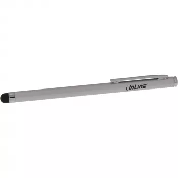 InLine stylus, pen voor touchscreens van smartphone en tablet, zilver