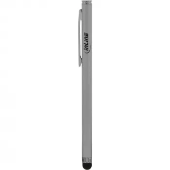 InLine stylus, pen voor touchscreens van smartphone en tablet, zilver