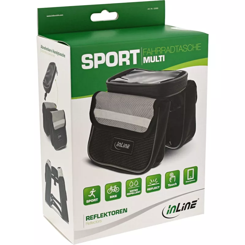 InLine sport multifunctionele fietstas, zwart