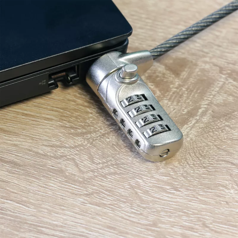 InLine notebook-beveiligingsslot met cijfercombinatie 4,4 mm x 2 m