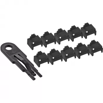 InLine RJ45-poortblokkeerder, startset met 10 blokkeerders en sleutel, zwart