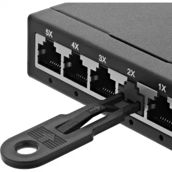 InLine RJ45-poortblokkeerder, navulset van 20 stuks, zwart