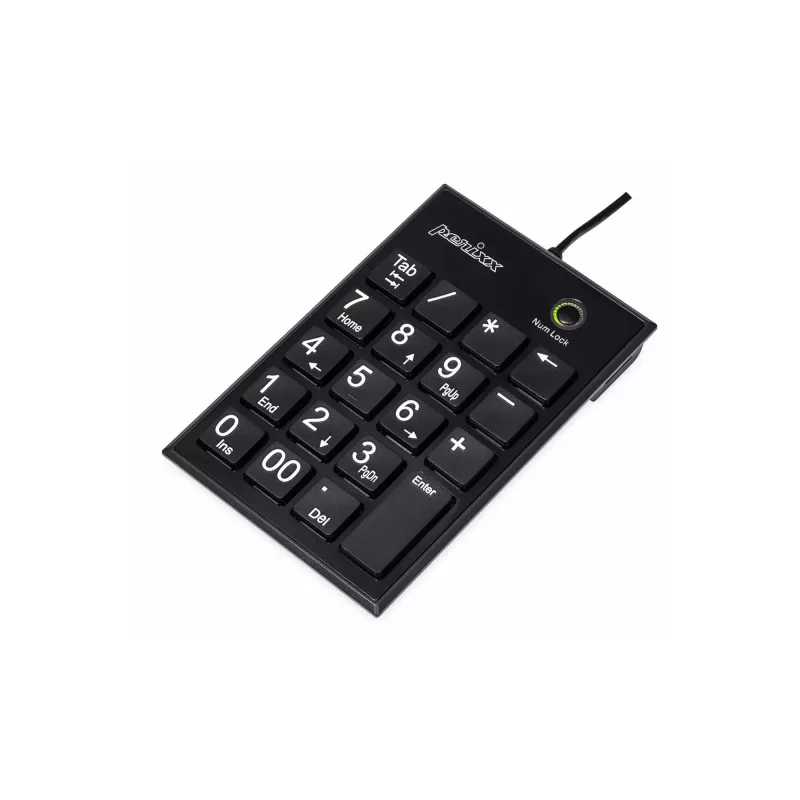Perixx PERIPAD-202U numeriek toetsenblok USB-A zwart (57161E)