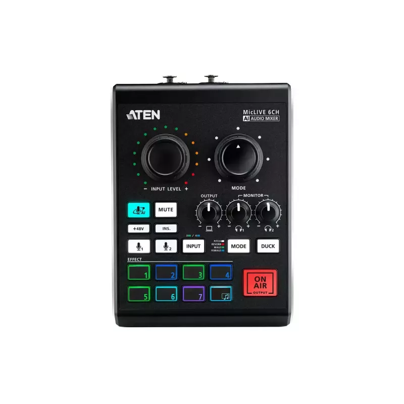 Audiomixer ATEN MicLIVE 6-CH 6 kanalen 24 bit 96 kHz