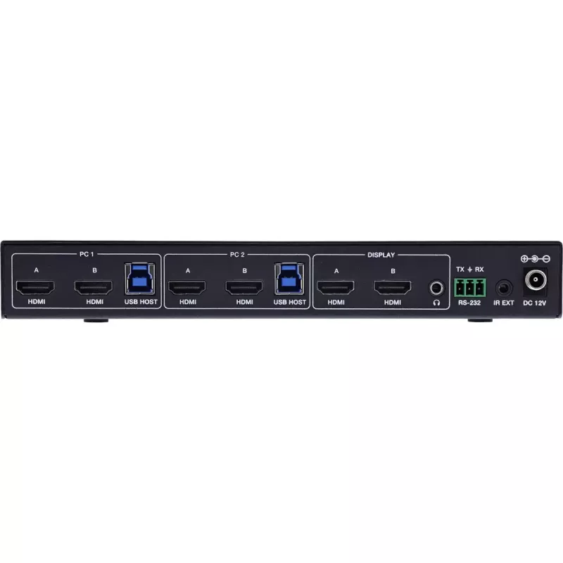 InLine 57885F KVM-switch, 2-voudig, HDMI, 4K60Hz, dubbele monitor