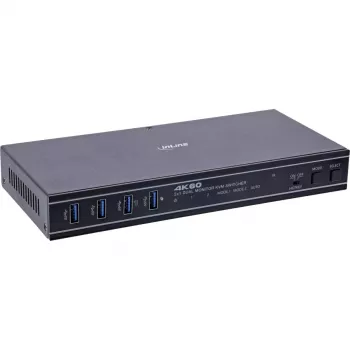 InLine 57885F KVM-switch, 2-voudig, HDMI, 4K60Hz, dubbele monitor