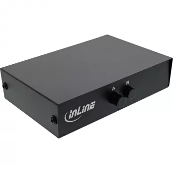 InLine seriële schakelaar handmatig 2-poorts RS232 9-polig Sub-D bekabeld