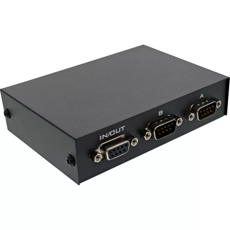 InLine seriële schakelaar handmatig 2-poorts RS232 9-polig Sub-D bekabeld