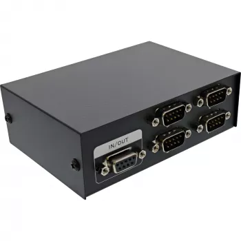 InLine seriële schakelaar handmatig 4-poorts RS232 9-polig Sub-D bekabeld