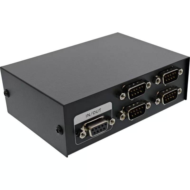 InLine seriële schakelaar handmatig 4-poorts RS232 9-polig Sub-D bekabeld