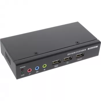 InLine DVI USB KVM-extender over TP-kabel met audio tot 50 m