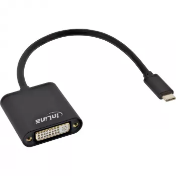USB-displayconverter InLine 64103B USB-C-stekker naar DVI-bus