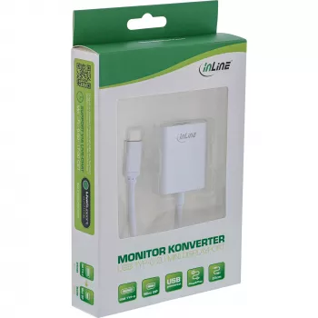 USB-displayadapter InLine 64105S USB-C-stekker naar Mini DisplayPort 4K 60Hz zilver