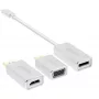 InLine USB-displayconverterset 6-in-1, 4K/60Hz zilver