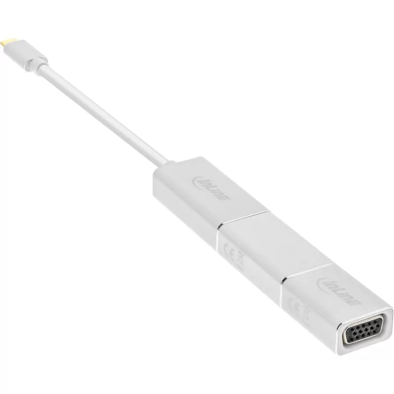 InLine USB-displayconverterset 6-in-1, 4K/60Hz zilver