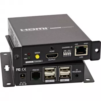 KVM-extender InLine 64601 4K HDMI USB over IP tot 100 m