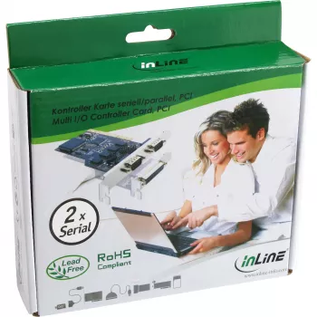 InLine PCI multi-I/O-controllerkaart 2 DB9 seriële interfaces
