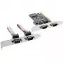 InLine PCI multi-I/O-controllerkaart 4 DB9 seriële aansluitingen