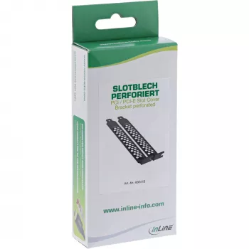 InLine PCI-/PCI-E-slotbeugelset, geperforeerd, 2 stuks, zwart