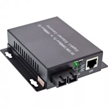 InLine netwerk-mediaconverter 10/100/1000Mb/s TP naar FO (SC duplex), MM, 550 m