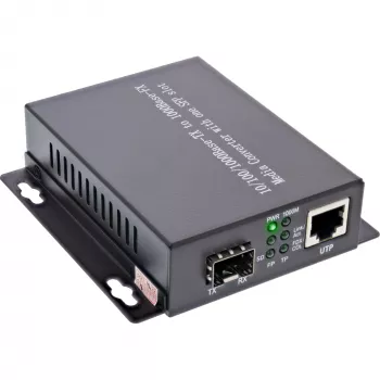InLine netwerk-mediaconverter 10/100/1000Mb/s TP naar SFP FO, MM, 550m