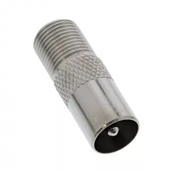 Coaxadapter IEC stekker antenne naar F-bus InLine 69915D