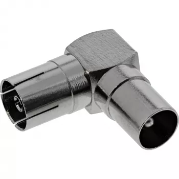 InLine antenne-coaxadapter IEC stekker naar bus haaks metaal 69915M
