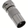 InLine coaxadapter F-stekker SAT naar IEC-stekker antenne