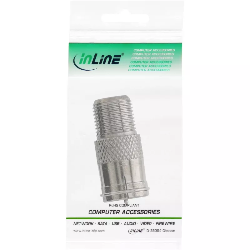 InLine adapter F-Quick male SAT naar F female SAT 69923